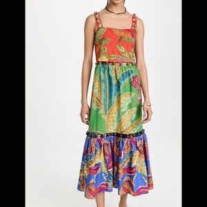Farm Rio Mixed Prints Beaded Dress